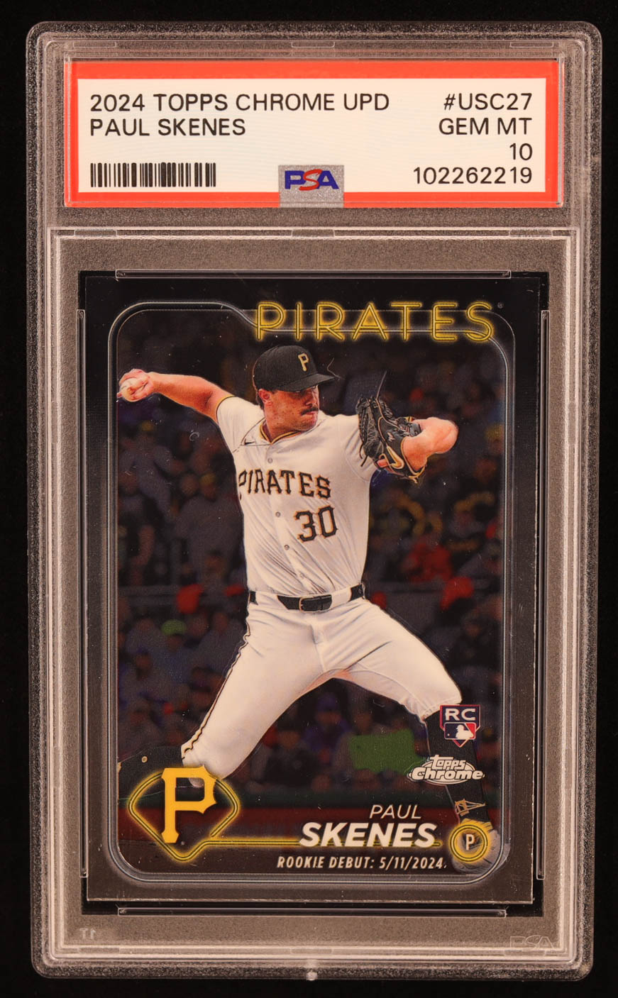 Paul Skenes 2024 Topps Chrome Update #USC27 RC (PSA 10) at PristineAuction.com Paul Skenes 2024 Topps Chrome Update #USC27 RC (PSA 10) at PristineAuction.com