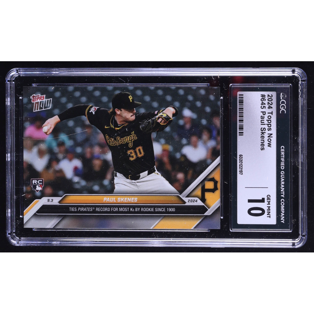 Paul Skenes 2024 Topps Now #645 RC (CGC 10) at PristineAuction.com