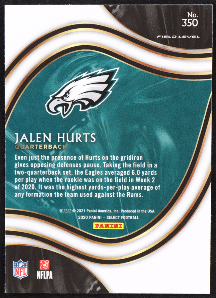 Jalen Hurts 2020 Select #350 RC at PristineAuction.com Jalen Hurts 2020 Select #350 RC at PristineAuction.com