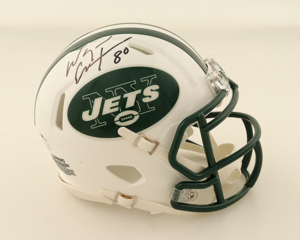 Wayne Chrebet Signed Jets Throwback Alternate Speed Mini Helmet (Schwartz) at PristineAuction.com Wayne Chrebet Signed Jets Throwback Alternate Speed Mini Helmet (Schwartz) at PristineAuction.com
