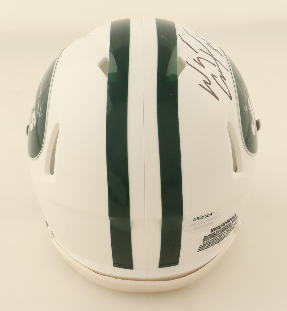 Wayne Chrebet Signed Jets Throwback Alternate Speed Mini Helmet (Schwartz) at PristineAuction.com Wayne Chrebet Signed Jets Throwback Alternate Speed Mini Helmet (Schwartz) at PristineAuction.com