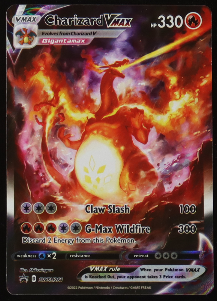 Charizard VMAX 2019-22 Pokemon Sword and Shield Black Star Promos #SWSH261 at PristineAuction.com Charizard VMAX 2019-22 Pokemon Sword and Shield Black Star Promos #SWSH261 at PristineAuction.com