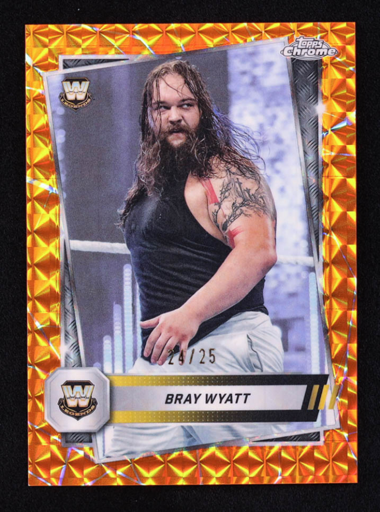 Bray Wyatt 2025 Topps Chrome WWE Orange Geometric Refractors #126 #24/25