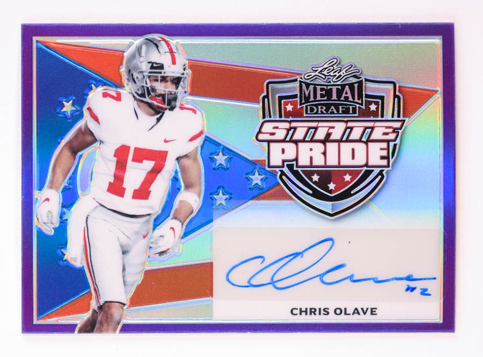 Chris Olave 2022 Leaf Metal Draft State Pride Purple #SPCO1 RC #1/25 at PristineAuction.com Chris Olave 2022 Leaf Metal Draft State Pride Purple #SPCO1 RC #1/25 at PristineAuction.com