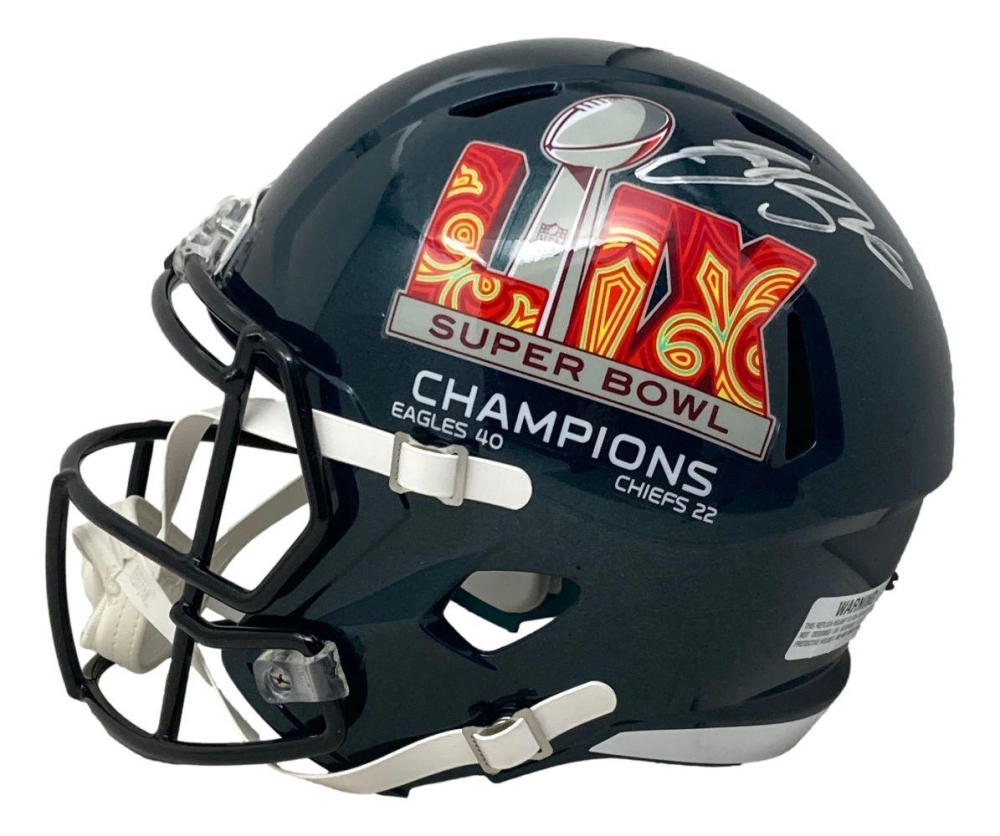 thumbnail image 2 of Carson Wentz Signed Philadelphia Eagles Display Case With FO Autograph Nameplate - Football Helmet Jersey Photo 2 of 4