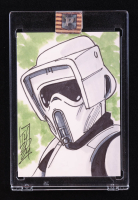 Imperial Biker Scout | Star Wars | Original Art Sketch Card by Tom Hodges (1/1 Original Art) at PristineAuction.com