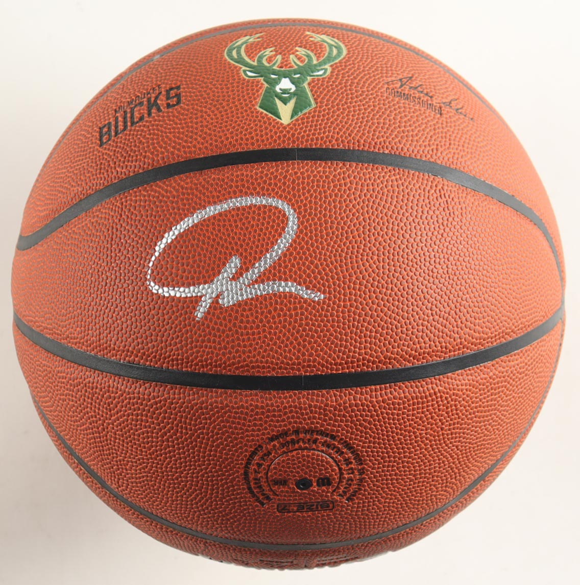 Giannis Antetokounmpo Signed Bucks Logo NBA Basketball (Beckett) at PristineAuction.com Giannis Antetokounmpo Signed Bucks Logo NBA Basketball (Beckett) at PristineAuction.com