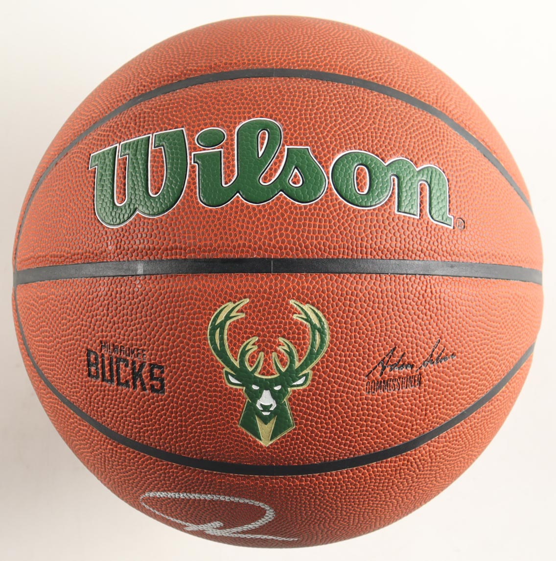 Giannis Antetokounmpo Signed Bucks Logo NBA Basketball (Beckett) at PristineAuction.com Giannis Antetokounmpo Signed Bucks Logo NBA Basketball (Beckett) at PristineAuction.com