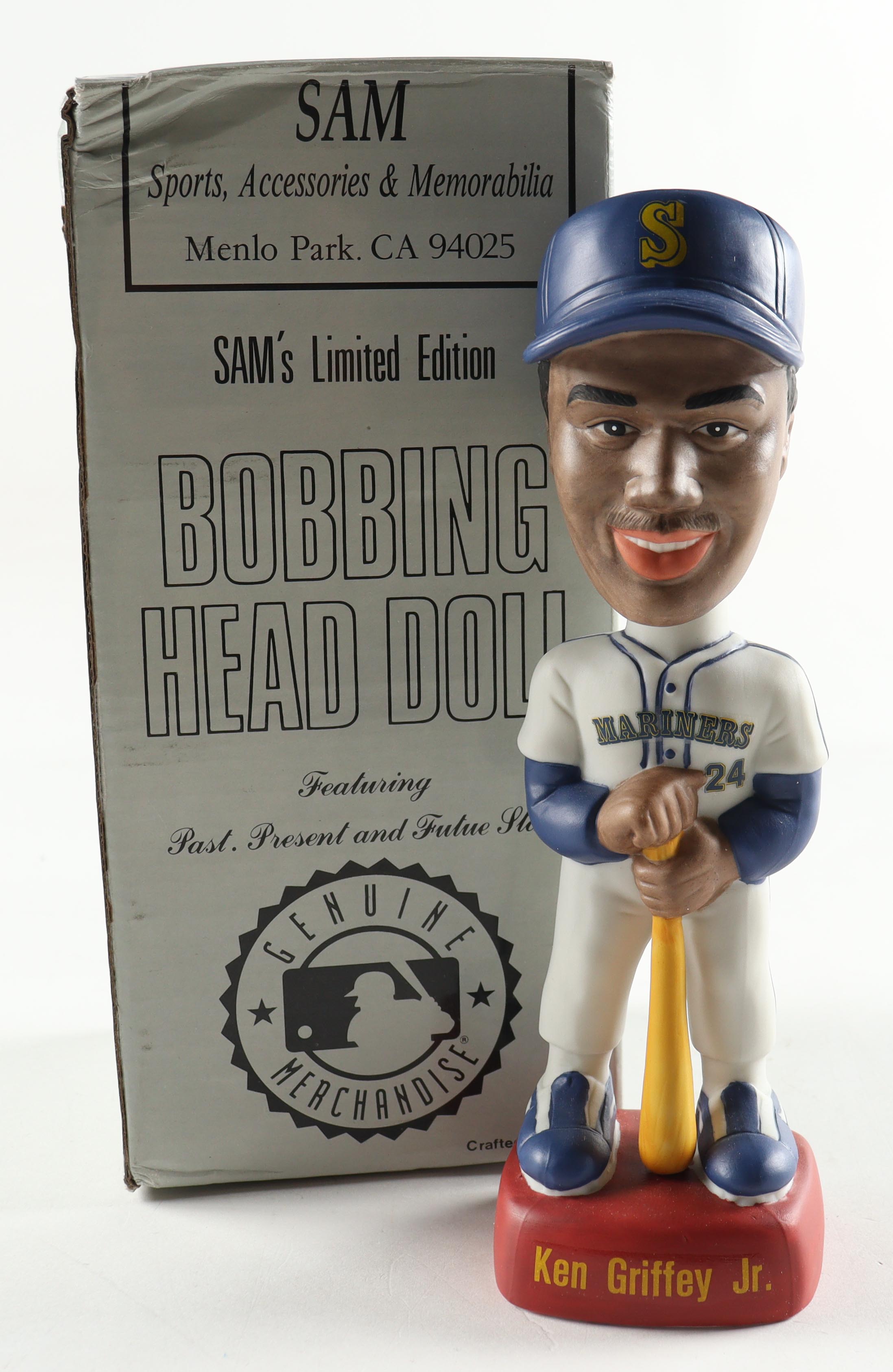 Ken Griffey Jr. Mariners SAM Bobblehead with MLB Box at PristineAuction.com Ken Griffey Jr. Mariners SAM Bobblehead with MLB Box at PristineAuction.com