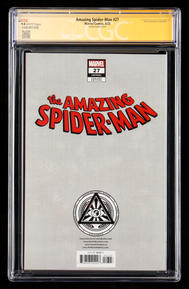 Nathan Szerdy Signed 2023 "Amazing Spider-Man" Issue #27 Signer Variant Cover Marvel Comic Book (CGC 9.8) at PristineAuction.com Nathan Szerdy Signed 2023 "Amazing Spider-Man" Issue #27 Signer Variant Cover Marvel Comic Book (CGC 9.8) at PristineAuction.com