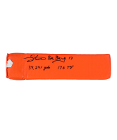 Steve DeBerg Signed End Zone Pylon Inscribed "34,241 Yds, 196 TDs" (Schwartz) at PristineAuction.com