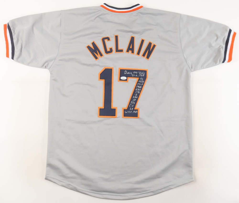 Denny McLain Signed Jersey with Multiple Career Stat Inscriptions (JSA) at PristineAuction.com Denny McLain Signed Jersey with Multiple Career Stat Inscriptions (JSA) at PristineAuction.com