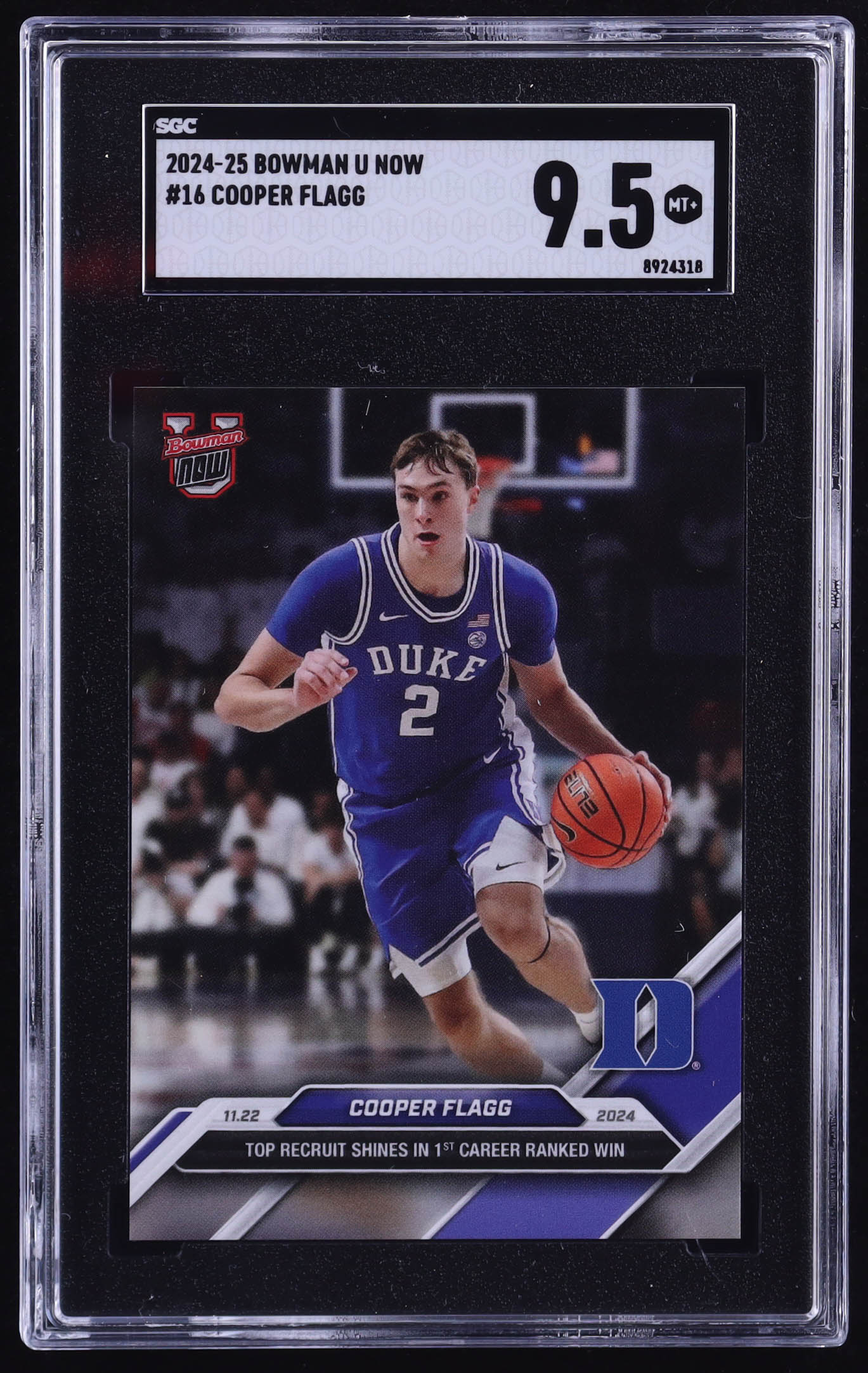 Cooper Flagg 2024-25 Bowman U Now #16 (SGC 9.5) at PristineAuction.com Cooper Flagg 2024-25 Bowman U Now #16 (SGC 9.5) at PristineAuction.com