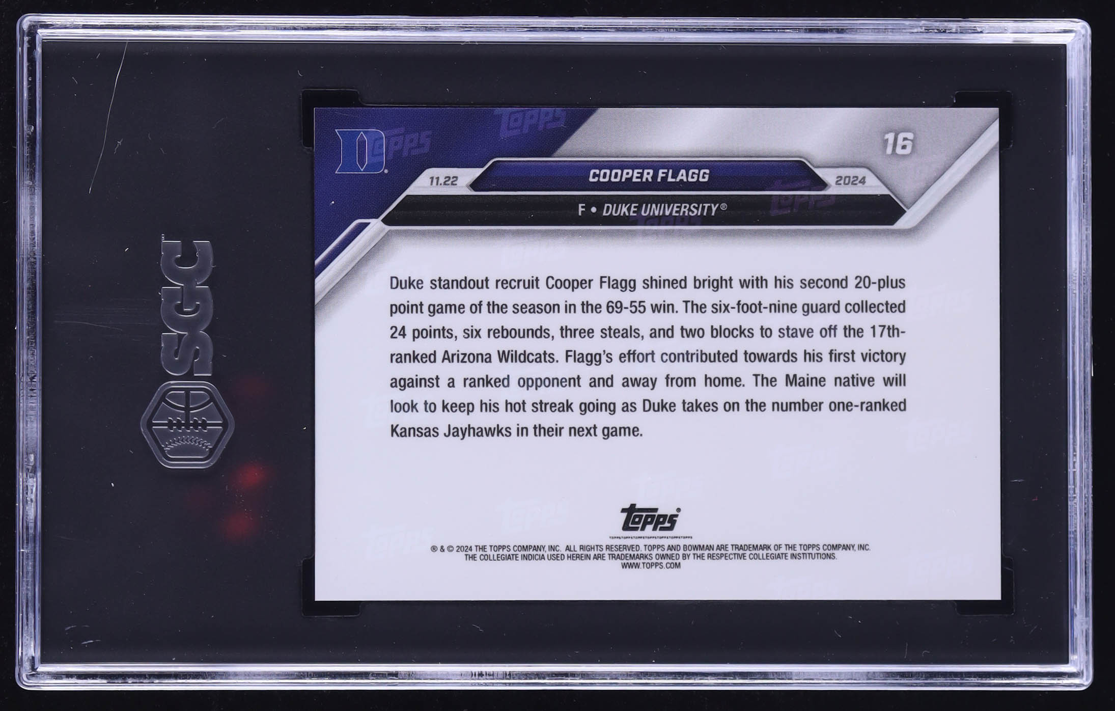 Cooper Flagg 2024-25 Bowman U Now #16 (SGC 9.5) at PristineAuction.com Cooper Flagg 2024-25 Bowman U Now #16 (SGC 9.5) at PristineAuction.com