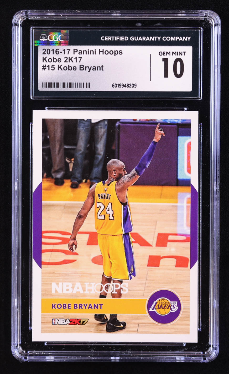Kobe Bryant 2016-17 Hoops Kobe 2K Hoops #15 (CGC 10) at PristineAuction.com Kobe Bryant 2016-17 Hoops Kobe 2K Hoops #15 (CGC 10) at PristineAuction.com