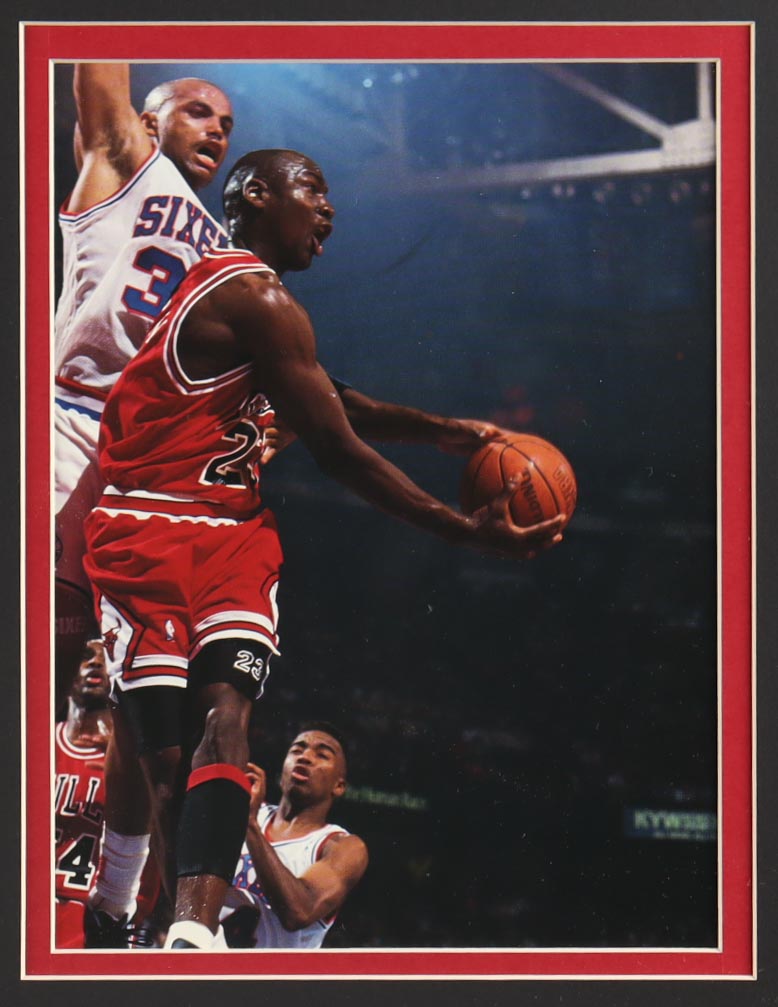 Michael Jordan Custom Framed Jersey Display With NBA Champion Pins & (2) Bulls Logo Patches at PristineAuction.com Michael Jordan Custom Framed Jersey Display With NBA Champion Pins & (2) Bulls Logo Patches at PristineAuction.com