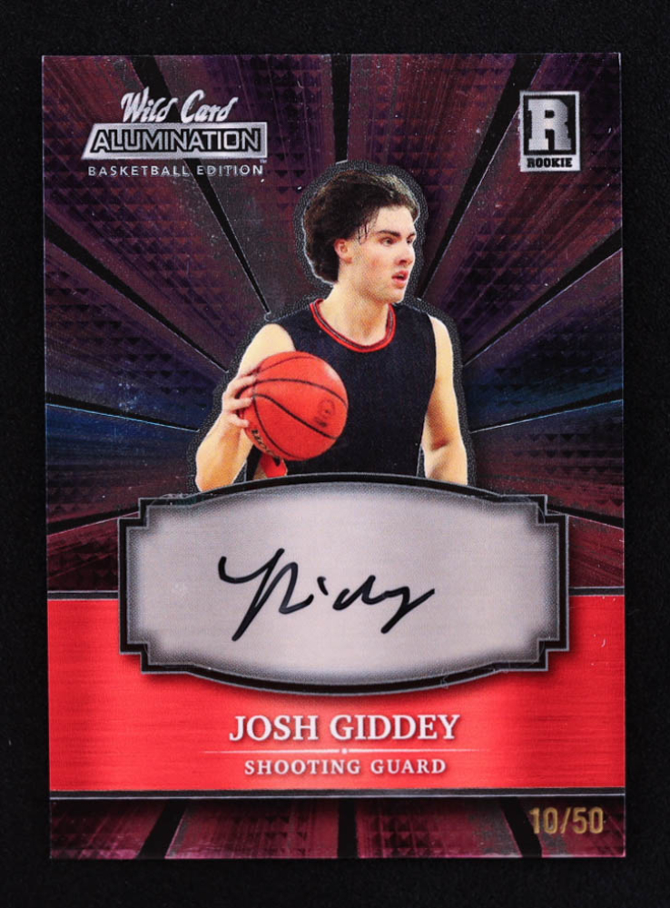 Josh Giddey 2021-22 Wild Card Alumination Autographs Red #ABCA RC #10/50