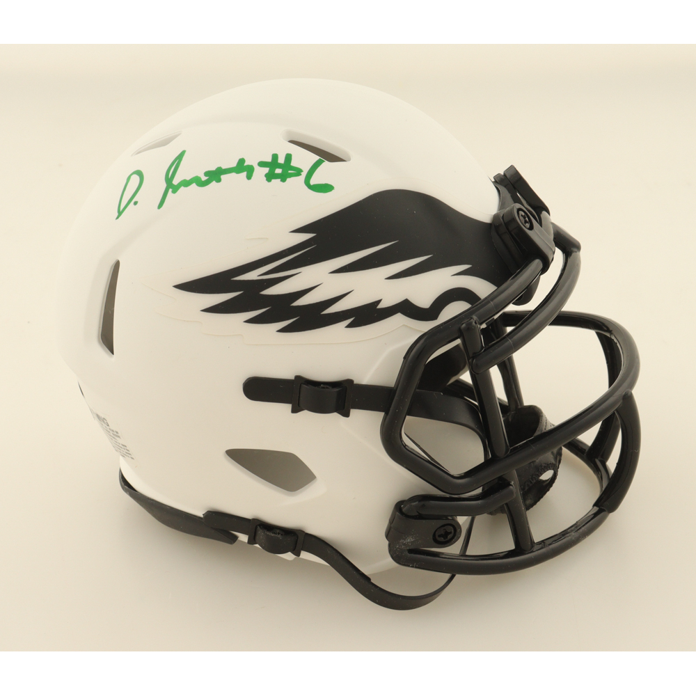 DeVonta Smith Signed Eagles Lunar Eclipse Alternate Speed Mini Helmet (Beckett) at PristineAuction.com
