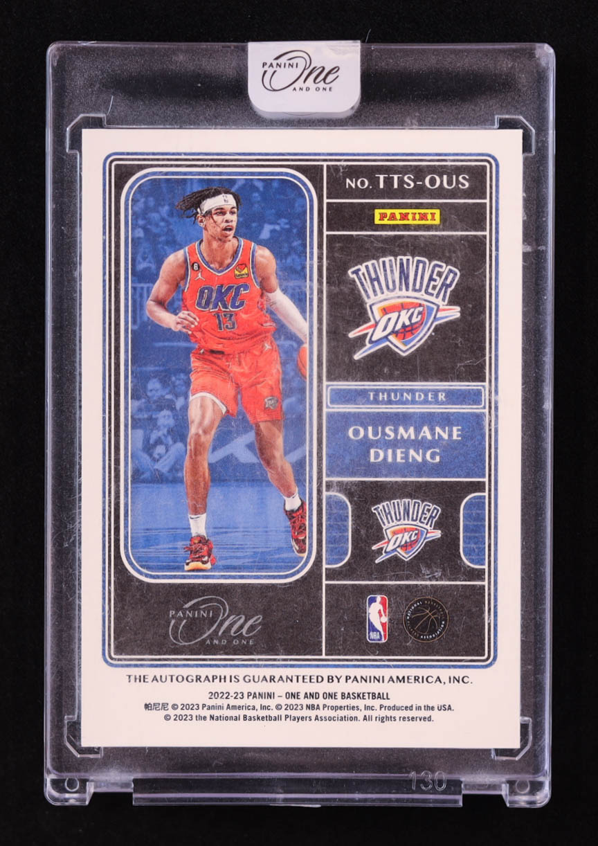 Ousmane Dieng 2022-23 Panini One and One Rookie Autographs #9 RC #39/99 at PristineAuction.com Ousmane Dieng 2022-23 Panini One and One Rookie Autographs #9 RC #39/99 at PristineAuction.com