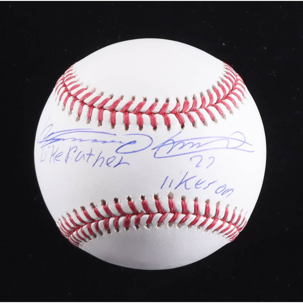 Vladimir Guerrero Sr. & Vladimir Guerrero Jr. Signed OML Baseball