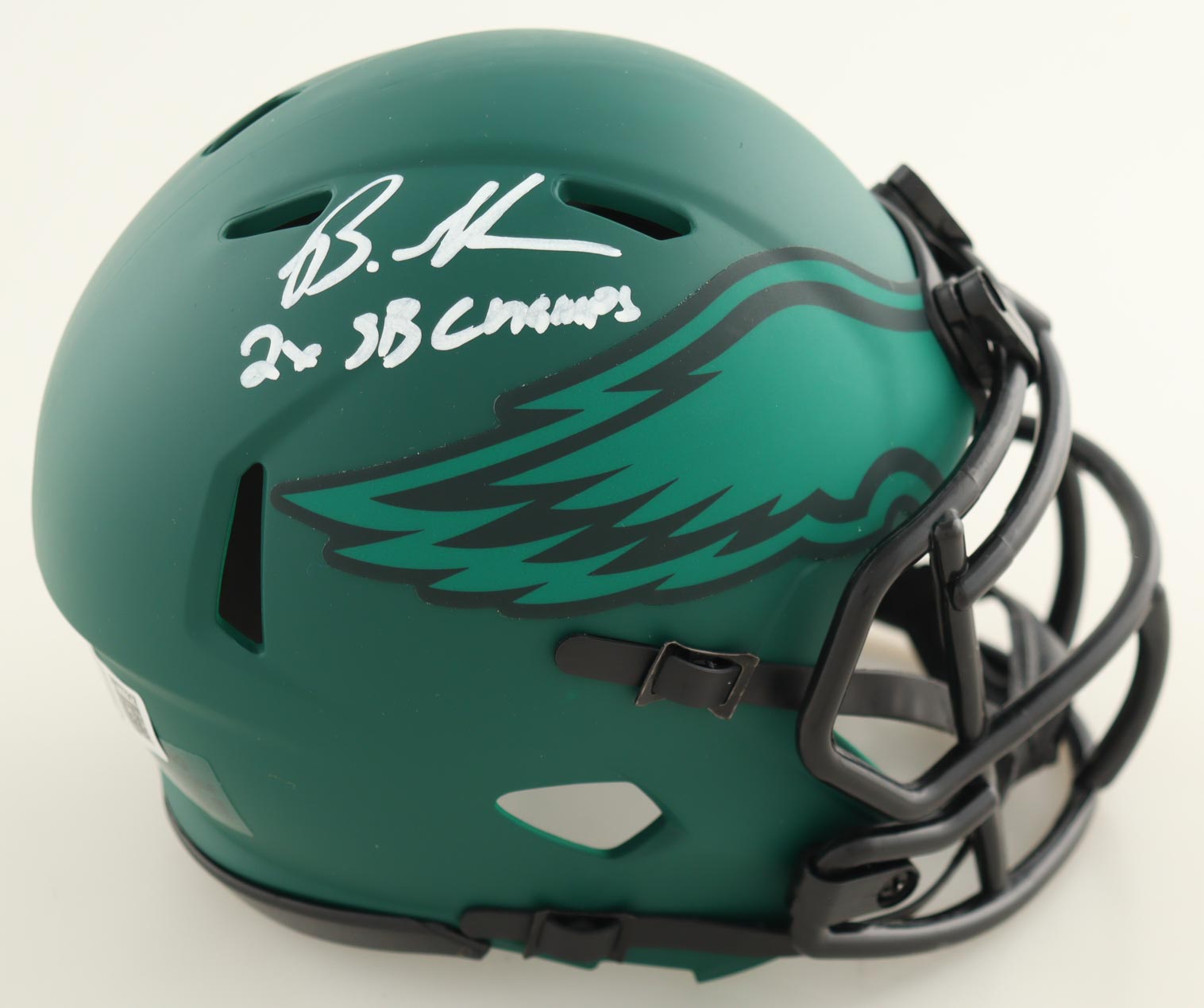 Brandon Graham Signed Eagles Rave Alternate Speed Mini Helmet Inscribed "2x SB Champs" (Beckett) at PristineAuction.com Brandon Graham Signed Eagles Rave Alternate Speed Mini Helmet Inscribed "2x SB Champs" (Beckett) at PristineAuction.com