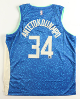 Giannis Antetokounmpo Signed Bucks Nike Authentic Jersey (Beckett) at PristineAuction.com