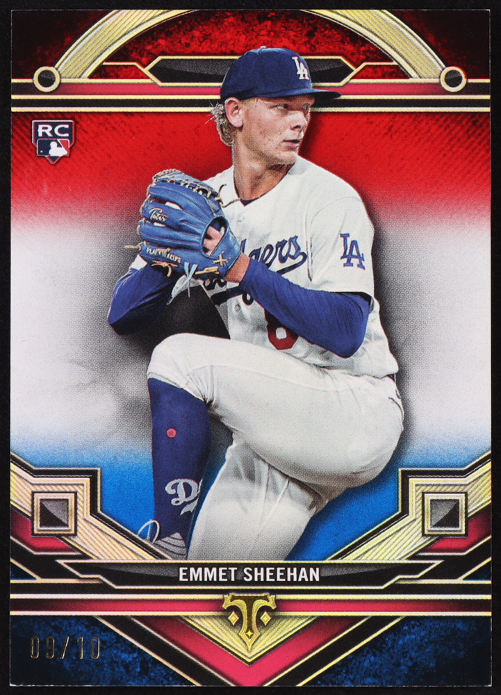 Emmet Sheehan 2024 Topps Triple Threads Red White Blue #117 RC #09/10 at PristineAuction.com Emmet Sheehan 2024 Topps Triple Threads Red White Blue #117 RC #09/10 at PristineAuction.com