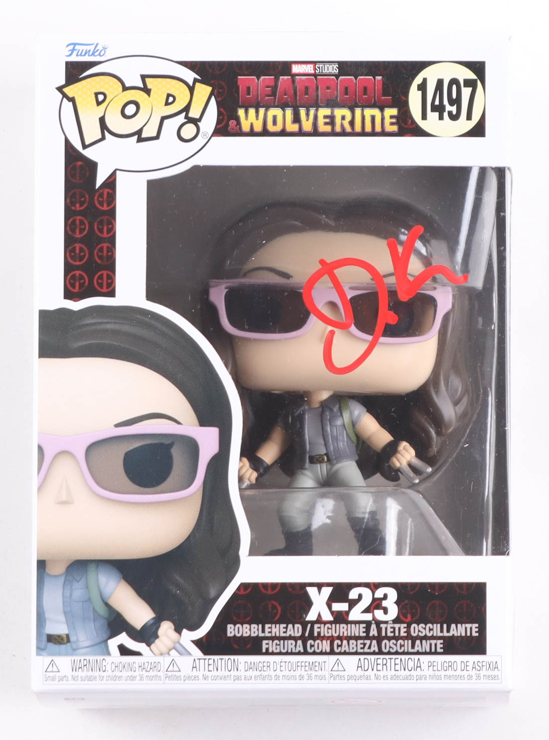 Dafne Keen Signed "Deadpool Wolverine" #1497 X-23 Bobble-Head Funko Pop! Vinyl Figure (AutographCOA) at PristineAuction.com Dafne Keen Signed "Deadpool Wolverine" #1497 X-23 Bobble-Head Funko Pop! Vinyl Figure (AutographCOA) at PristineAuction.com