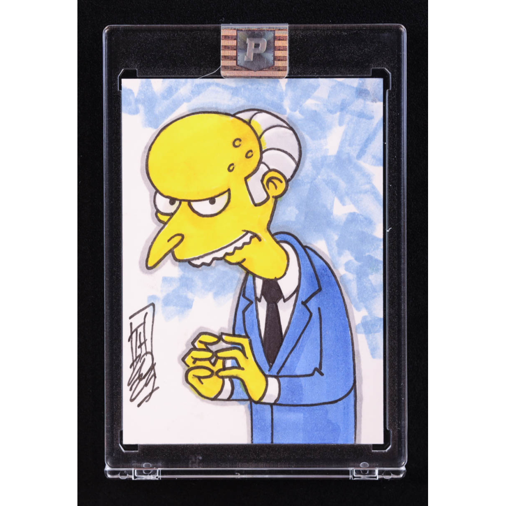 Mr. Burns | The Simpsons | Original Art Sketch Card by Tom Hodges (1/1 Original Art) at PristineAuction.com