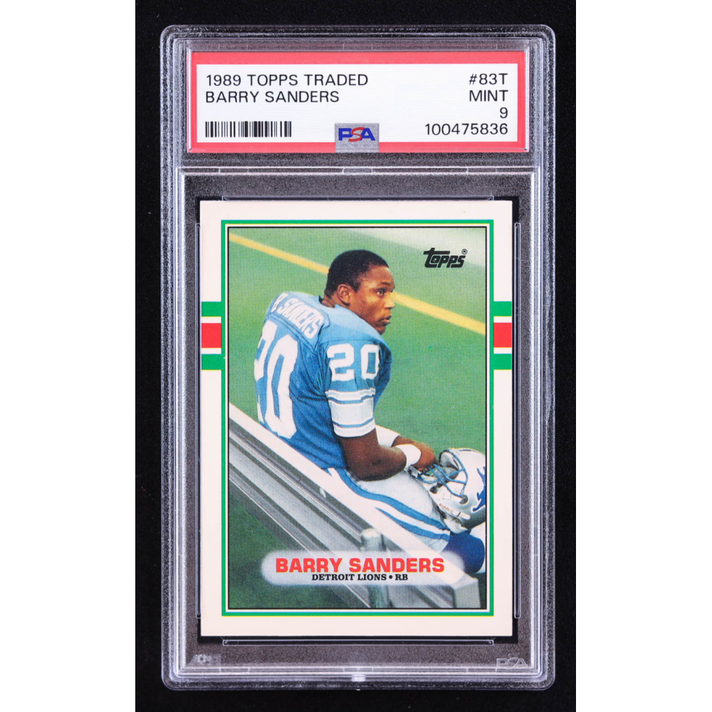 Barry Sanders 1989 Topps Traded #83T RC (PSA 9) at PristineAuction.com
