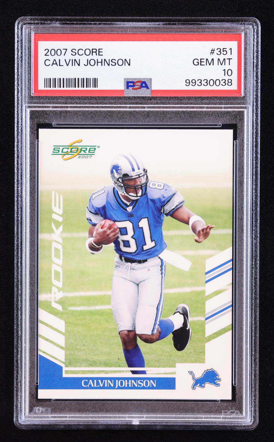 Calvin Johnson 2007 Score #351 RC (PSA 10) at PristineAuction.com Calvin Johnson 2007 Score #351 RC (PSA 10) at PristineAuction.com