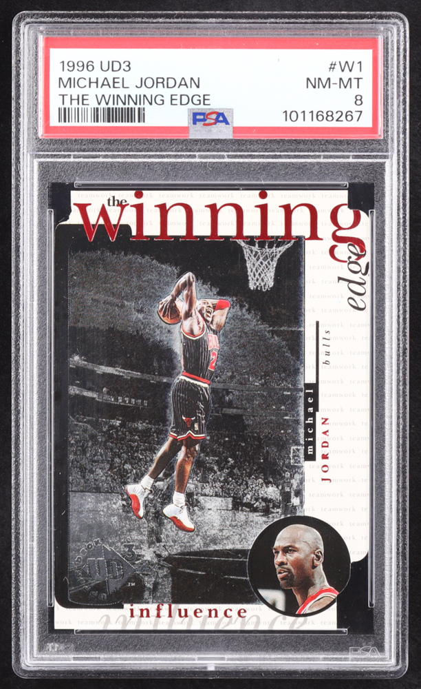Michael Jordan 1996-97 UD3 The Winning Edge #W1 (PSA 8) at PristineAuction.com Michael Jordan 1996-97 UD3 The Winning Edge #W1 (PSA 8) at PristineAuction.com
