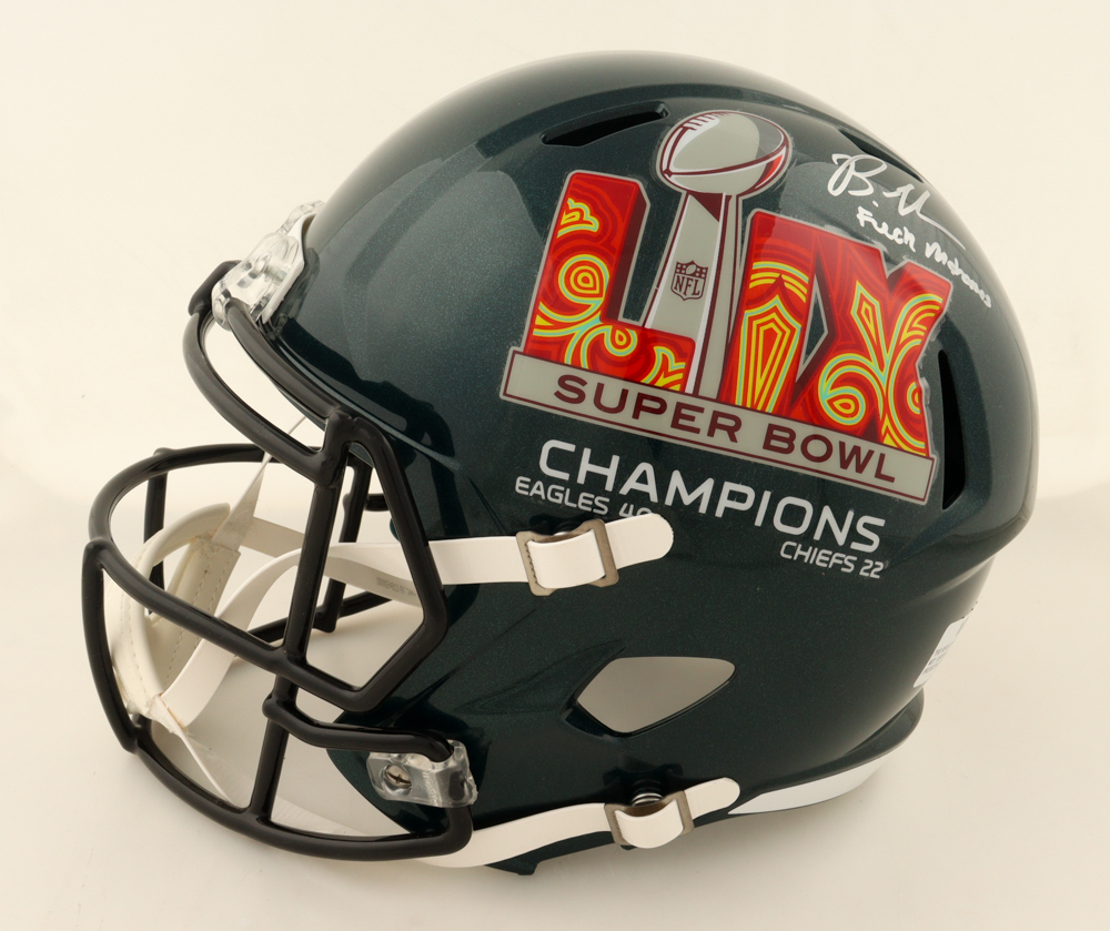 Brandon Graham Signed Eagles Super Bowl LIX Logo Full-Size Speed Helmet ...