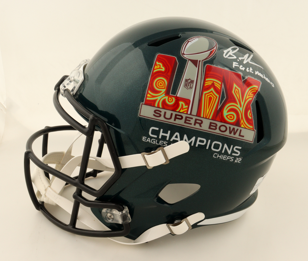 Brandon Graham Signed Eagles Super Bowl LIX Logo Full-Size Speed Helmet ...