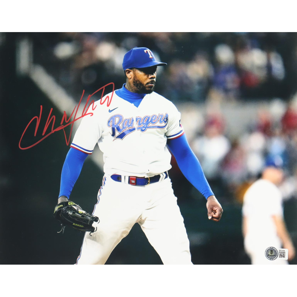 Aroldis Chapman Signed Rangers 11x14 Photo (Beckett) | Pristine Auction