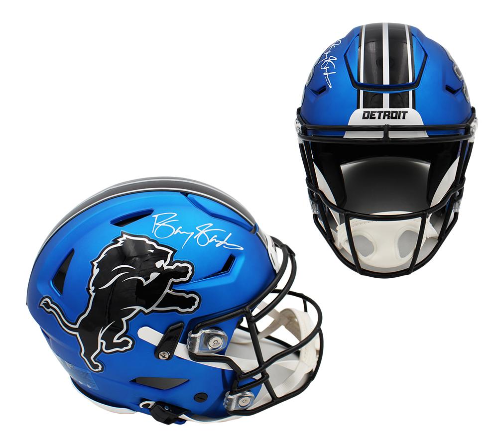 Barry Sanders Signed Lions Full-Size Authentic On-Field Alternate Speedflex Helmet (Schwartz) at PristineAuction.com Barry Sanders Signed Lions Full-Size Authentic On-Field Alternate Speedflex Helmet (Schwartz) at PristineAuction.com