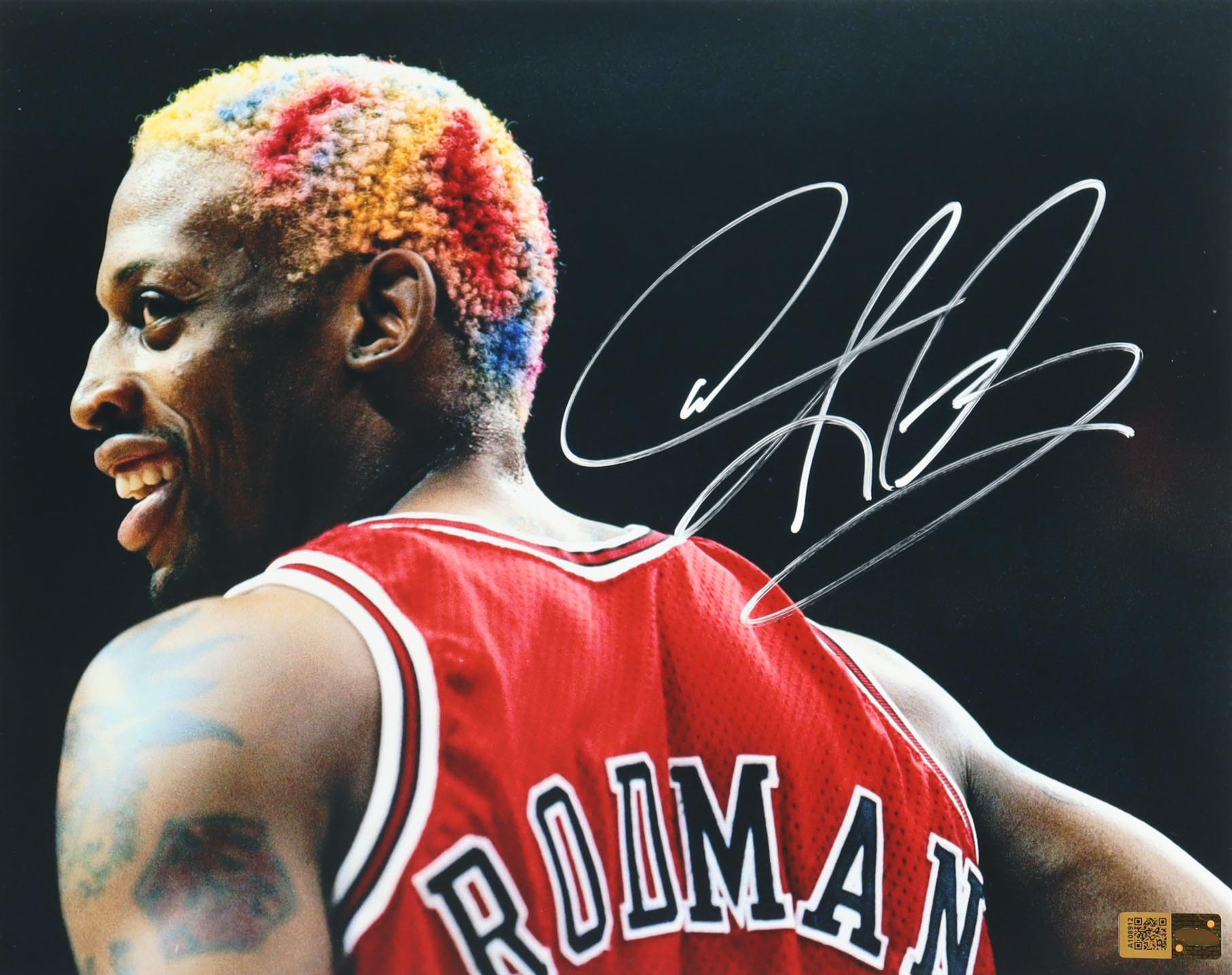 Dennis Rodman Signed Bulls 11x14 Photo (PIA) at PristineAuction.com Dennis Rodman Signed Bulls 11x14 Photo (PIA) at PristineAuction.com