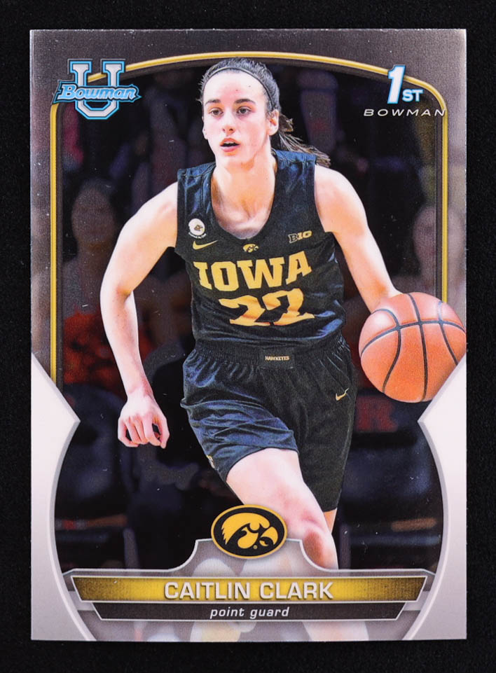 Caitlin Clark 2023-24 Bowman Chrome University #50 RC at PristineAuction.com Caitlin Clark 2023-24 Bowman Chrome University #50 RC at PristineAuction.com