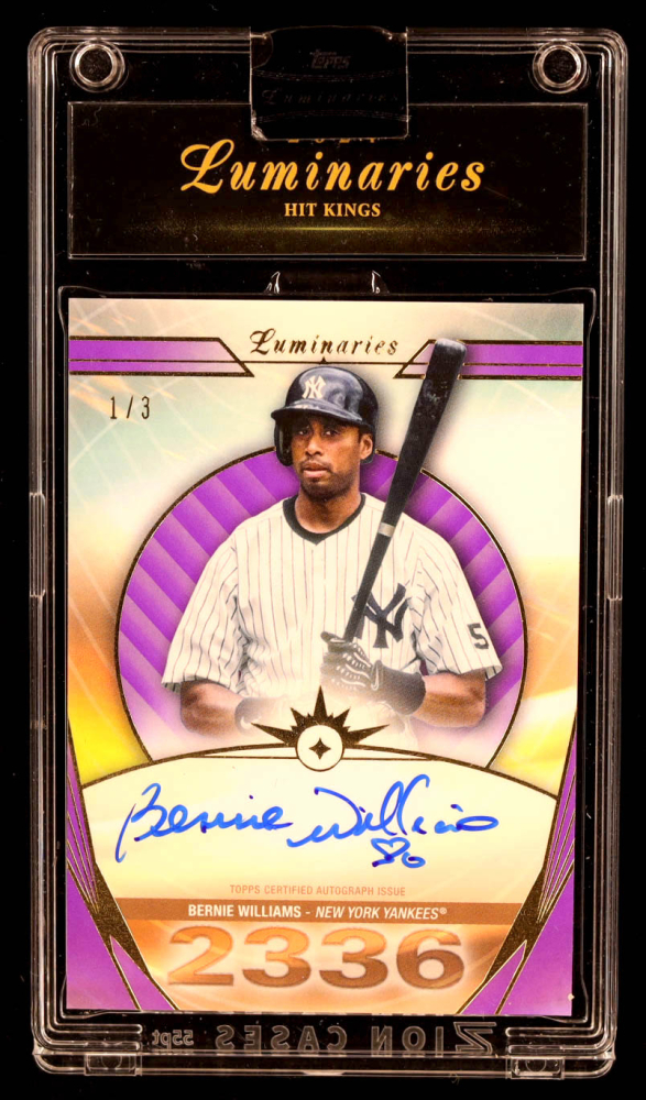 Bernie Williams 2024 Topps Luminaries Hit Kings Autographs Purple #HKBW #1/3