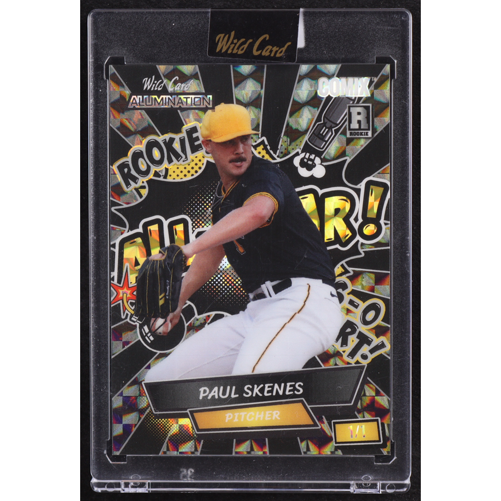 Paul Skenes 2024 Wild Card Alumination Comix All-Star Black Mosaic #PS2 #1/1 at PristineAuction.com