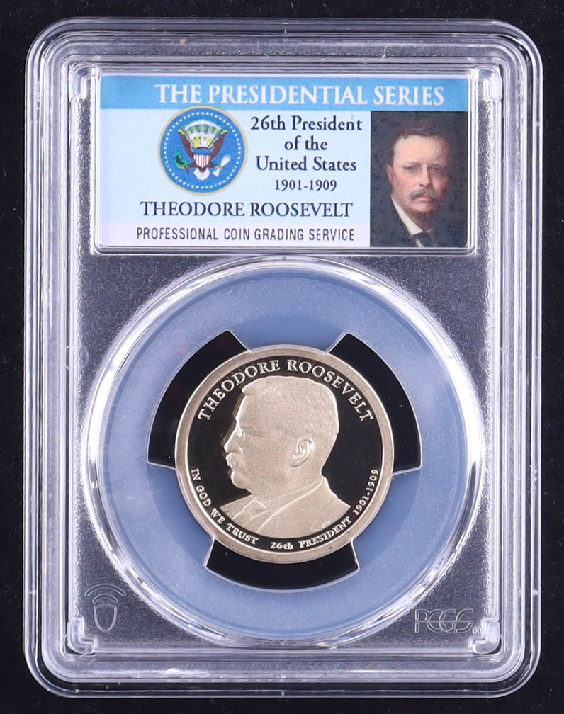 2013-S U.S. Presidential Proof $1 Coin - Theodore Roosevelt 26th President (PCGS PR69DCAM) at PristineAuction.com 2013-S U.S. Presidential Proof $1 Coin - Theodore Roosevelt 26th President (PCGS PR69DCAM) at PristineAuction.com