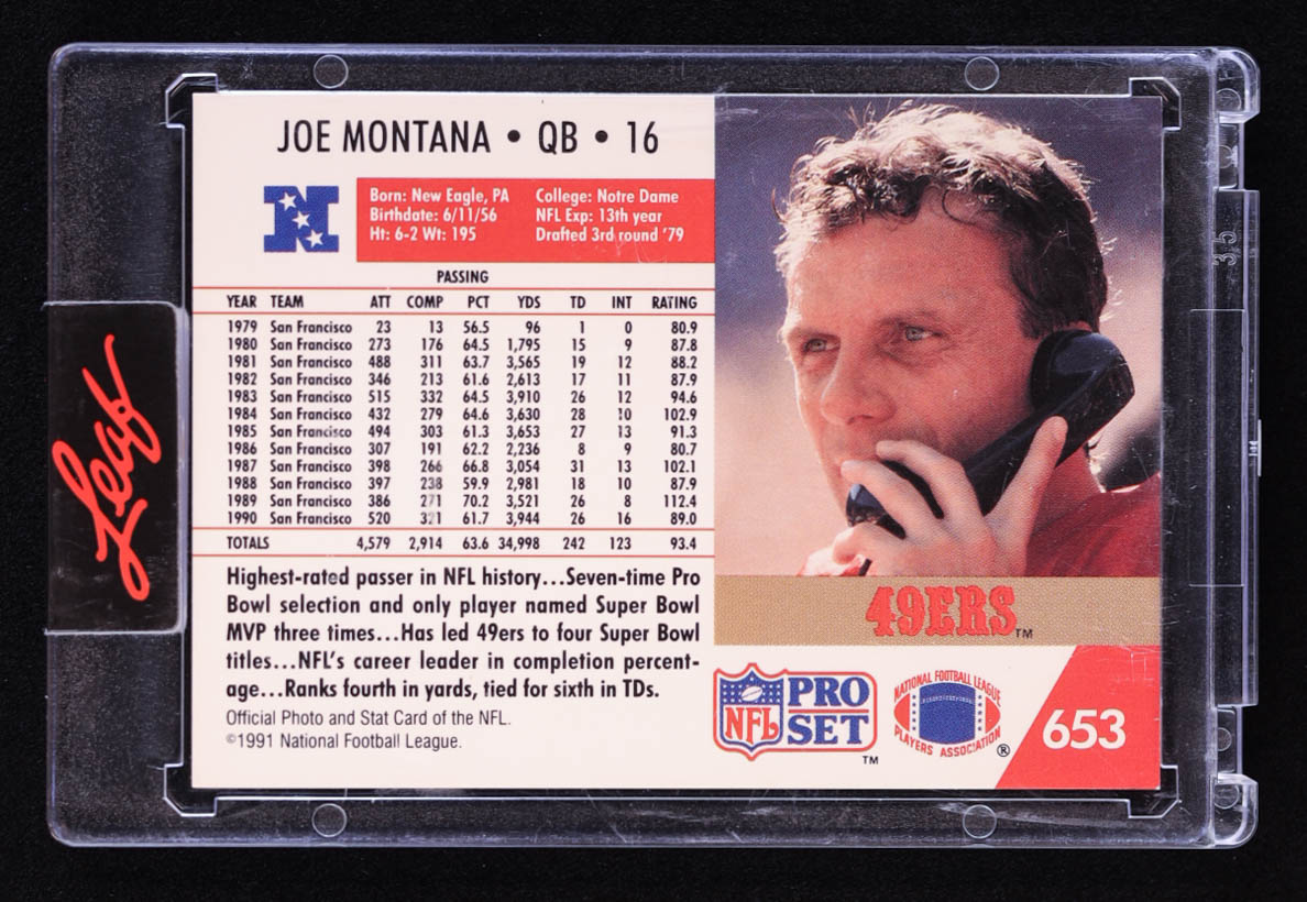 Joe Montana 2023 Pro Set Authentic Signature Memories #653 #5/39 at PristineAuction.com Joe Montana 2023 Pro Set Authentic Signature Memories #653 #5/39 at PristineAuction.com