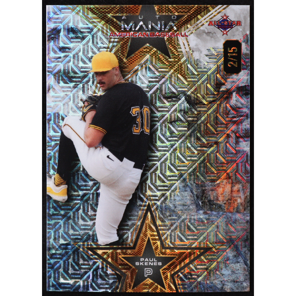 Paul Skenes 2024 Wild Card Auto Mania Star Mount Rushmore Mojo #PS RC #2/15 at PristineAuction.com