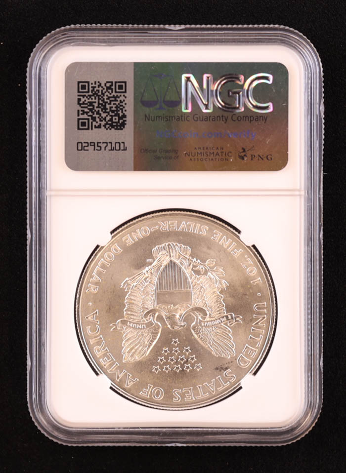 1996 American Silver Eagle (NGC BRILLIANT UNCIRCULATED) at PristineAuction.com 1996 American Silver Eagle (NGC BRILLIANT UNCIRCULATED) at PristineAuction.com