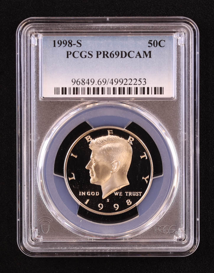 1998-S Kennedy Half Dollar - Deep Cameo Proof (PCGS PR69DCAM) at PristineAuction.com 1998-S Kennedy Half Dollar - Deep Cameo Proof (PCGS PR69DCAM) at PristineAuction.com