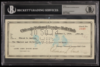 Chicago Cubs Original Check from 1919 Signed by William Veeck Sr. & Speed Martin (Beckett Encapsulated) at PristineAuction.com