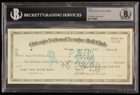 Chicago Cubs Original Check from 1920 Signed by William Veeck Sr. & Bob O'Farrell (Beckett Encapsulated) at PristineAuction.com