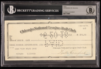 Chicago Cubs Original Check from 1918 Signed by Walter Craighead & Les Mann (Beckett Encapsulated) at PristineAuction.com