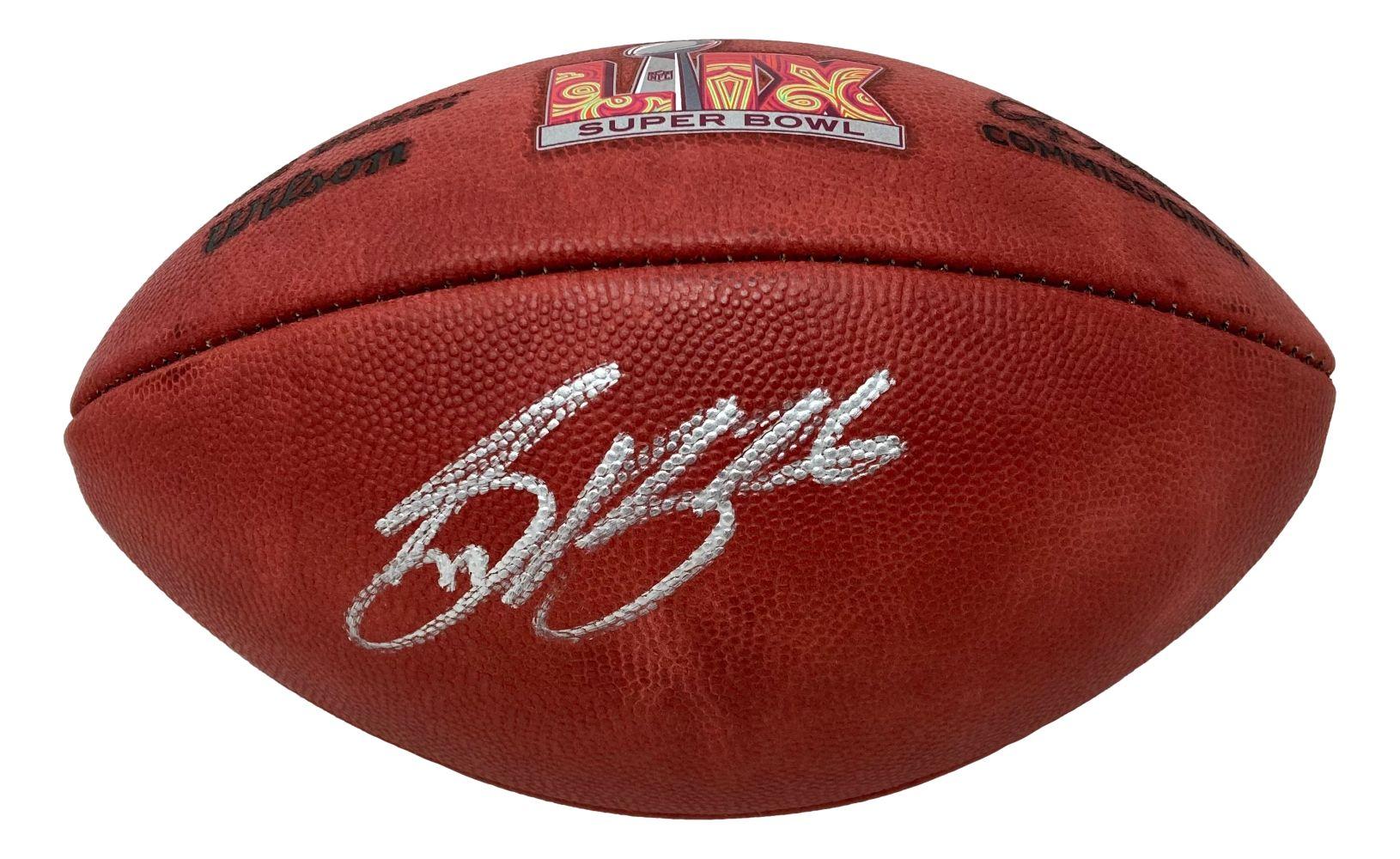 Saquon Barkley Signed Super Bowl LIX Logo NFL Official Game Ball (PSA) at PristineAuction.com Saquon Barkley Signed Super Bowl LIX Logo NFL Official Game Ball (PSA) at PristineAuction.com