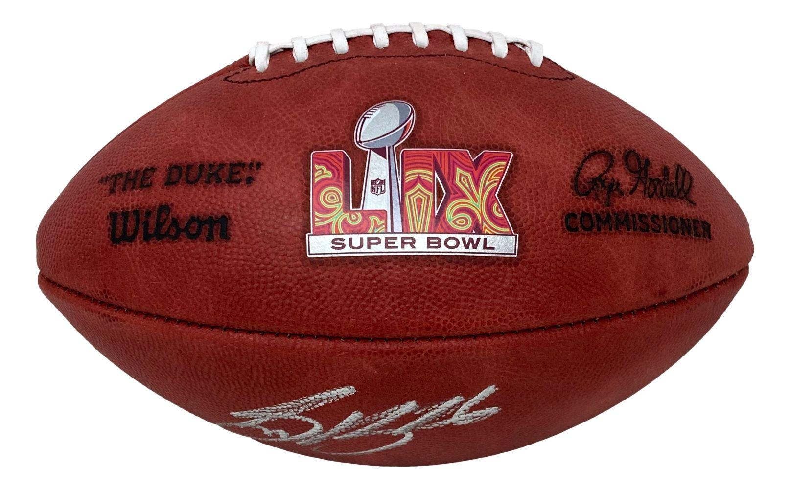 Saquon Barkley Signed Super Bowl LIX Logo NFL Official Game Ball (PSA) at PristineAuction.com Saquon Barkley Signed Super Bowl LIX Logo NFL Official Game Ball (PSA) at PristineAuction.com